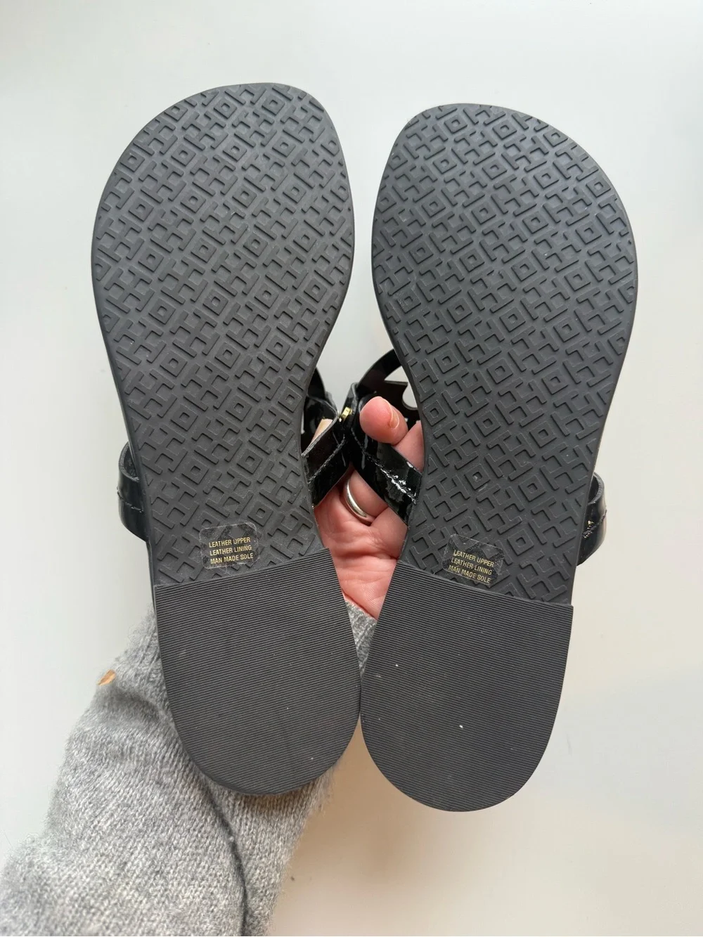Tory Burch Black Patent Miller Sandals